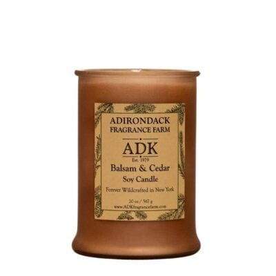 Balsam Cedar Candle 20oz with ADK Label