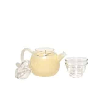 Balsam Green Tea Teapot Candle with glass cups
