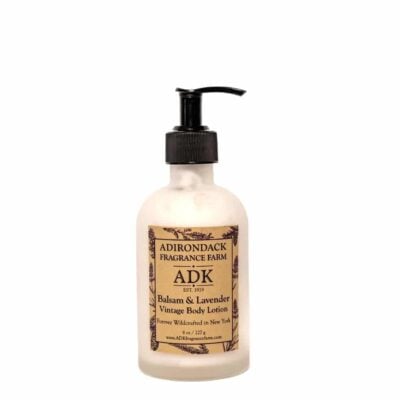 Balsam Lavender Vintage Body Lotion bottle with ADK Label