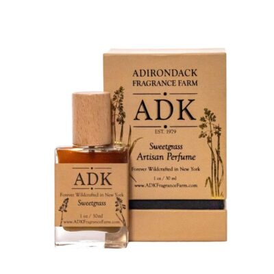Gold ADK designed Sweetgrass Perfume Spray 1oz Bottle with Box