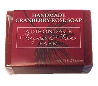 cranberry 4oz-wrapped handmade soap