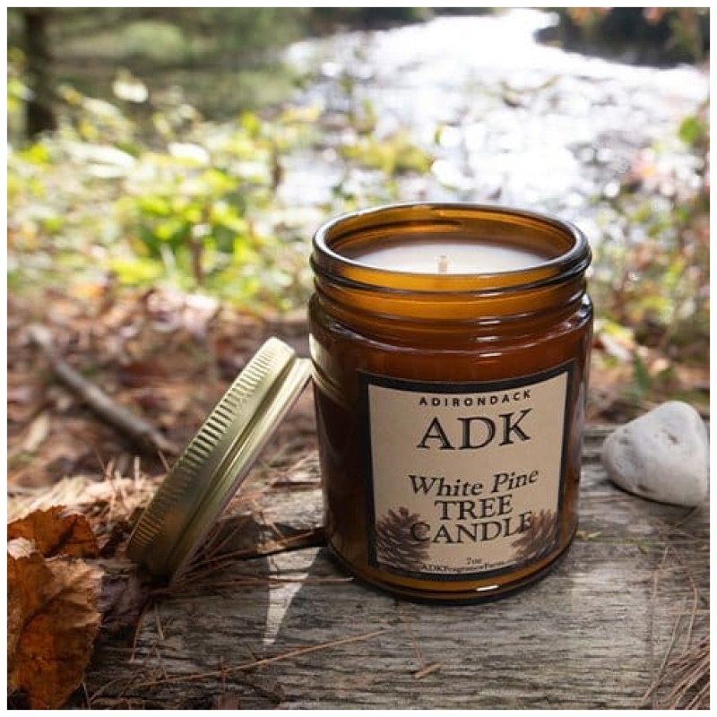 Adirondack White pine handpoured soy candle with hemp wick