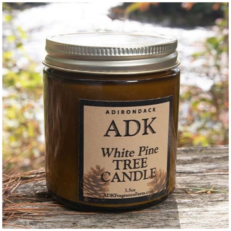 7 oz White pine handpoured soy candle with hemp wick