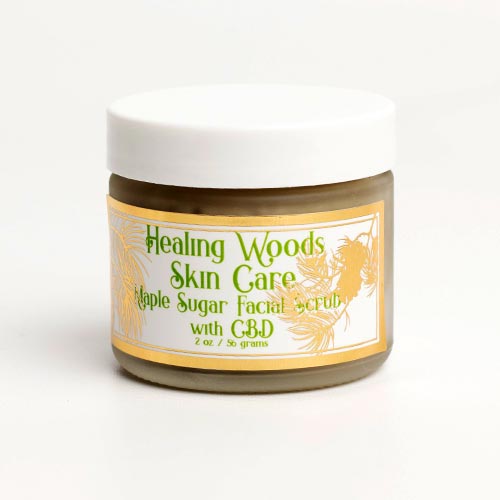 Facial Scrub with CBD from the Healing Woods line by ADK Fragrance Farm