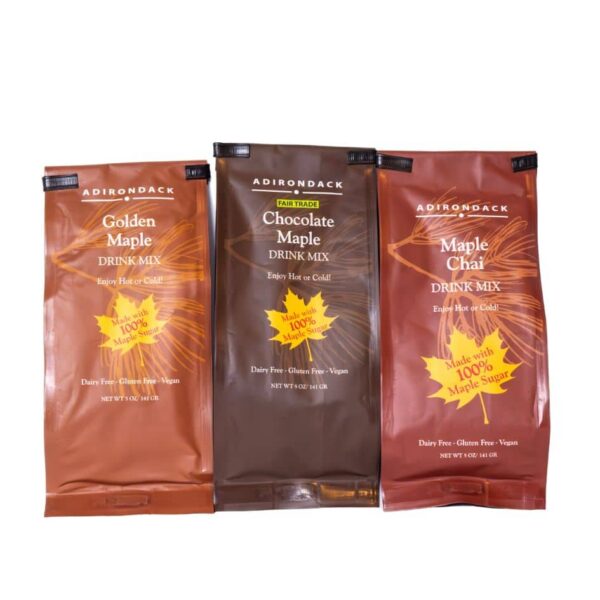 Maple Drink Mixes in an ADK designed 5oz pouch