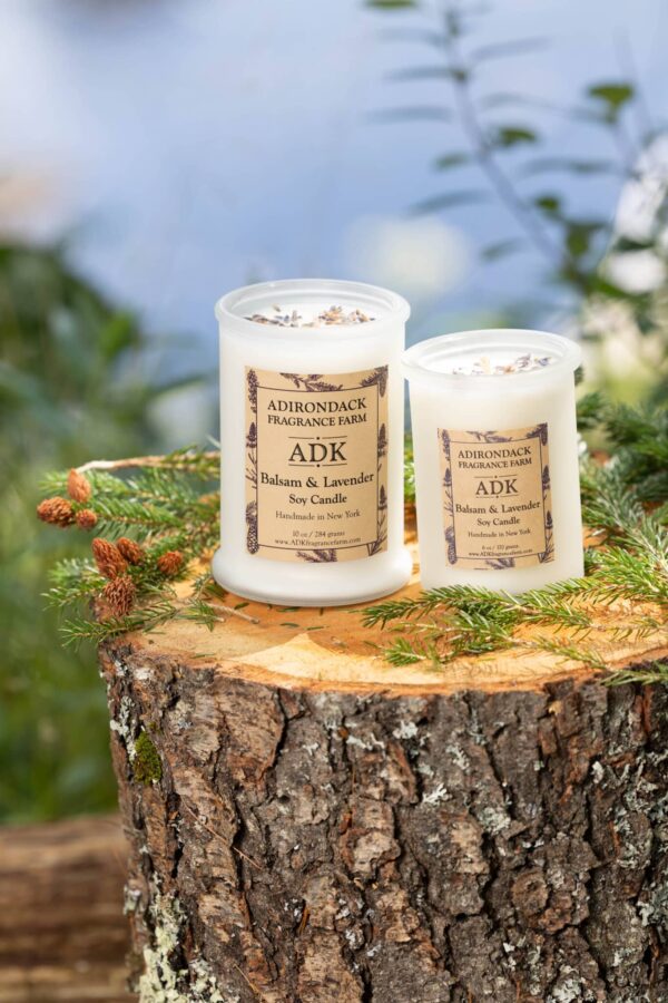 balsam lavender candle lifestyle scaled