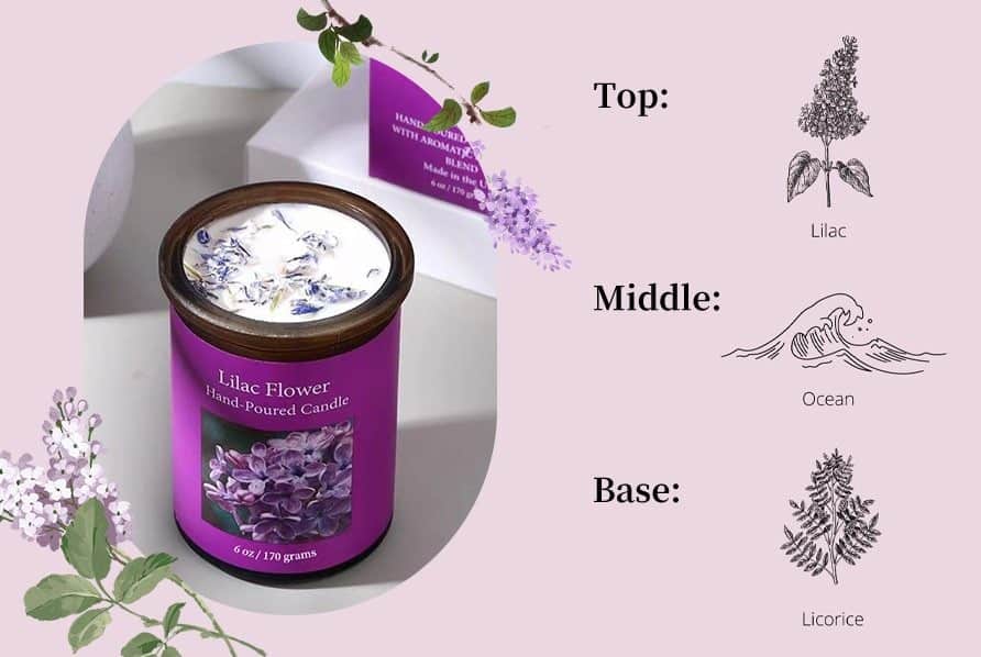 Lilac Flower Candle
