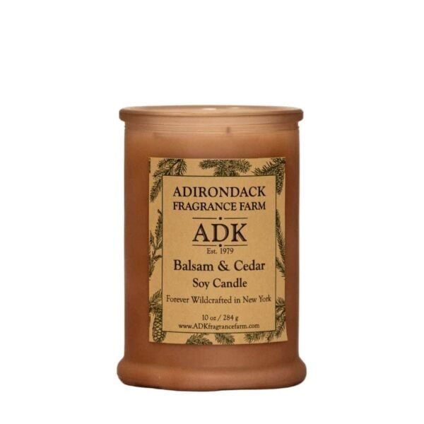 Balsam Cedar Candle 10oz with ADK Label