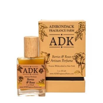 金色 ADK 设计浆果和玫瑰香水喷雾瓶带盒
