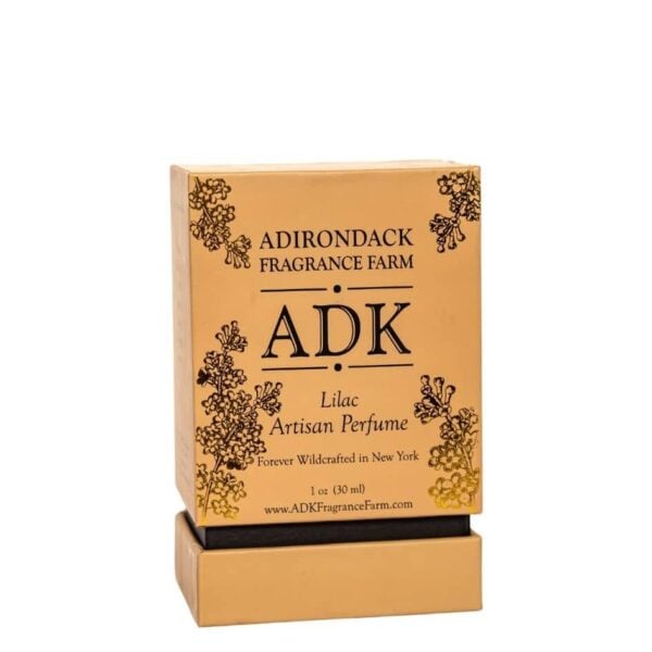 金色 ADK 设计的丁香香水盒