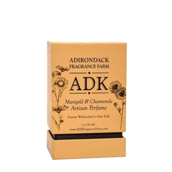 Gold ADK designed Marigold Chamomile Perfume Spray Box