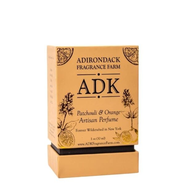 金色 ADK 设计广藿香橙子香水喷雾瓶带盒