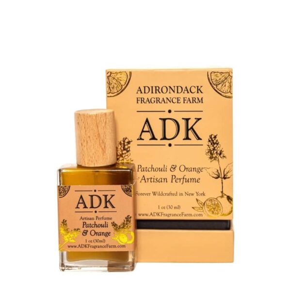 Gold ADK designed Patchouli Orange Perfume Spray Bottle with Box