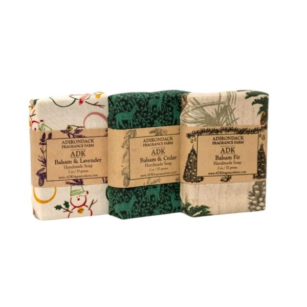 2oz Cloth Wrapped Holiday Soap Set of 6