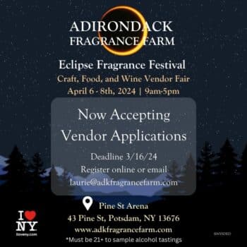 Poster advertisement for the Eclipse Fragrance Festival Vendor Fair